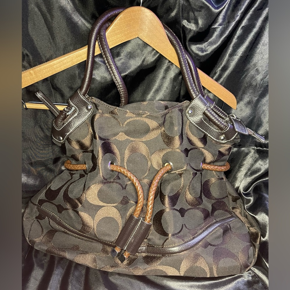 Coach brown purse handbag. Used.